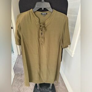 Madewell tie front dress